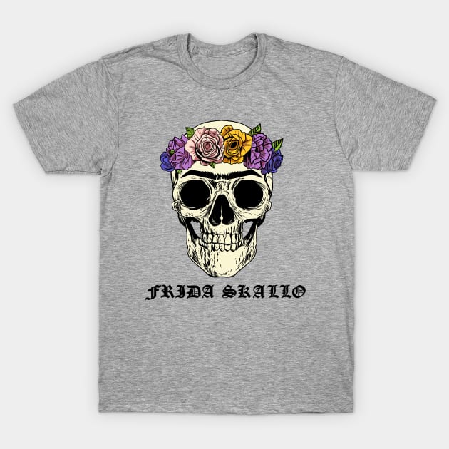 Frida Skallo - Frida Kahlo Sugar Skull T-Shirt by Nirvanax Studio